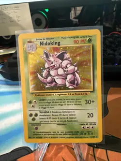 Pokemon TCG Nidoking Base Set 11/102 (French) Holo Rare SWIRL - Image 1