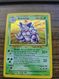 Pokemon TCG Nidoking Base Set 11/102 Holo Unlimited Holo Rare - Image 1