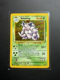 Pokemon Nidoking Holo Rare TCG Card Base Set 11/102 NM - Image 1