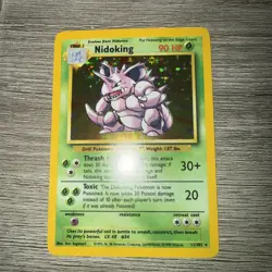 Pokemon Nidoking Holo Rare TCG Card Base Set 11/102 NM-LP SEE PICTURES - Image 1