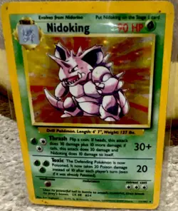 Pokemon TCG Nidoking 11/102 Base Set Holo Rare English 1999 HP 90 - Image 1