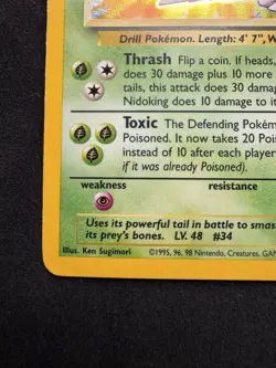 Nidoking 11/102 Base Set 1999 Holo Rare Pokemon TCG Card LP - Image 4