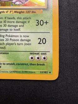 Nidoking 11/102 Base Set 1999 Holo Rare Pokemon TCG Card LP - Image 5