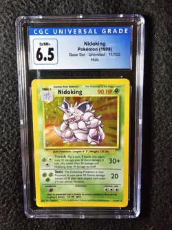 Pokemon TCG Nidoking Base Set 11/102 Holo Unlimited Holo Rare CGC 6.5 - Image 1