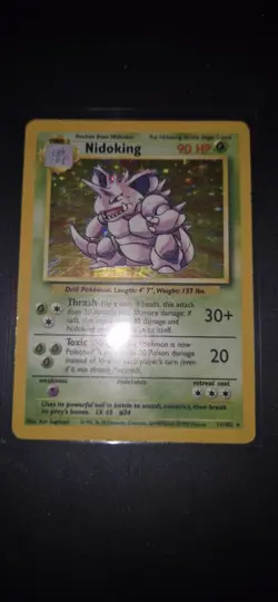 Pokemon TCG Nidoking Base Set 11/102 Holo Unlimited Holo Rare LP - Image 1