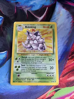 Pokemon Nidoking Holo Rare TCG Card Base Set 11/102 HP - Image 1
