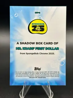 2025 Topps Chrome SpongeBob - Shadow Box Card of Mr. Krabs First Dollar /20 SSSP - Image 2