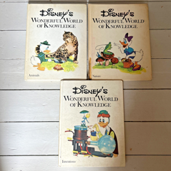 3 x Disney's Wonderful World Of Knowledge Hardback Books 1973 Animals, Nature - Image 1