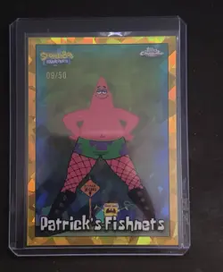 Topps 2025 Topps Chrome SpongeBob SquarePants #191 Patrick's Fishnets /50 - Image 1