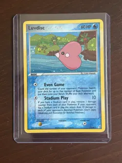 Pokemon TCG Luvdisc EX Crystal Guardians 7/100 Holo Rare Card NM - Image 1