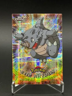 Topps Chrome Pokemon TCG Rhydon #112 Ground Type Chrome Foil Card - Image 1