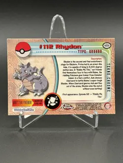 Topps Chrome Pokemon TCG Rhydon #112 Ground Type Chrome Foil Card - Image 2