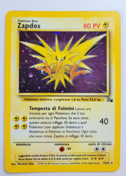 Zapdos 15/62 Holo Rare ITALIAN Fossil Pokemon Card - Image 1