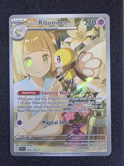 Pokemon Cards Lillie's Ribombee 164/159 Journey Together Illustration Rare NM *1 - Image 1