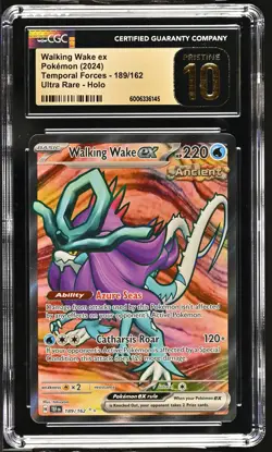 Walking Wake Ex 189/162 CGC PRISTINE 10 Temporal Forces Graded Pokemon Card Slab - Image 1