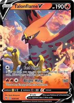 Talonflame V - 029/185 - Pokemon Vivid Voltage Sword & Shield Ultra Rare Card NM - Image 1
