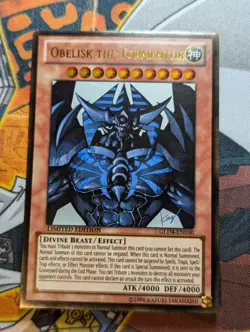Yugioh Obelisk the Tormentor GLD4-EN030 Limited Gold Rare - NM/VLP - Image 1