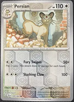 Persian 049/064 Sv: Shrouded Fable Reverse Holo - Pokemon Card - Image 1