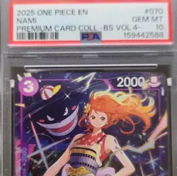 2025 One Piece Nami OP09-070 Premium Card Coll. BS Vol.4 EN Foil PSA 10 - Image 1