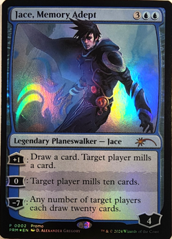 MTG - Jace, Memory Adept - Foil - PRM 0002 - Deluxe Commander Kit Promo Card - Image 1