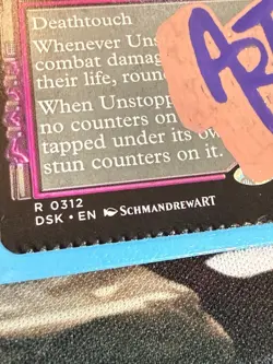 SINGED Unstoppable Slasher (Showcase) Duskmourn: House of Horror CRIMP ERROR - Image 3