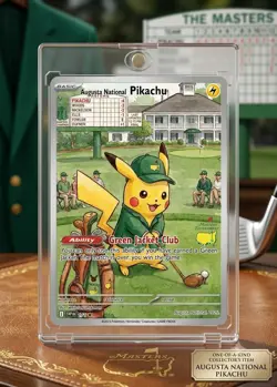 WhiteLotus-Pikachu Augusta National Masters Custom Collector Card 1/1 - Image 1