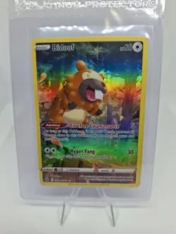 Pokemon TCG Bidoof Crown Zenith: Galarian Gallery Holo Card GG29/GG70 - Image 1