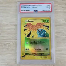 PSA 9 Bulbasaur 95/165 Holo Reverse Expedition Series Komiya 2002 Pokemon Card - Image 1