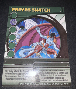 Bakugan Battle Brawlers Preyas Switch Ability Card 43/48b BA238 - Image 1