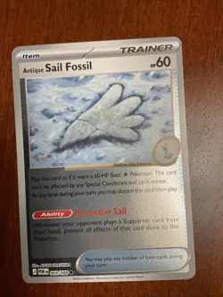 Antique Sail Fossil 069/088 Perfect Order Reverse Holo Pokemon TCG Card - Image 1
