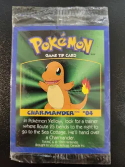 Charmander#04/Horsea#116 - Kelloggs Game Tip Pokemon Sealed 3 Card Booster Pack - Image 1