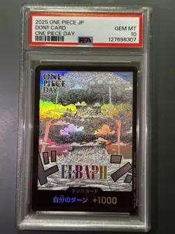 2025 ONE PIECE JAPANESE PROMOS ONE PIECE DAY DON!! CARD PSA 10 - Image 1