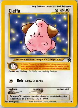 Pokemon Card - Cleffa Wizards Black Star Promos 31 1999 Promo Moderately Played - Image 1