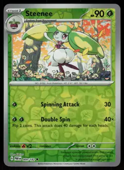 Steenee 009/182 Uncommon Paradox Rift Pokemon Reverse Holo Near Mint - Image 1