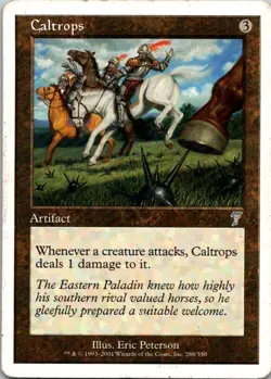 MTG Magic The Gathering Caltrops 7th Played See Scan - Image 1