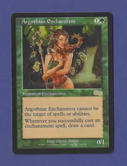 1998 Magic the Gathering - Argothian Enchantress - Urza's Saga MTG - Image 1