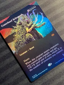 Craterhoof Behemoth Borderless Foil M 0346 TDM MTG NM+ - Image 3