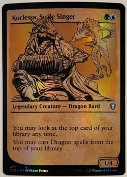 Korlessa, Scale Singer (Showcase) 427 Foil Battle for Baldur's Gate MTG NM - Image 1