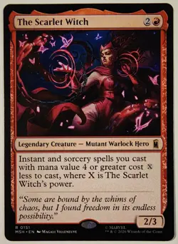 The Scarlet Witch 151 Marvel Super Heroes Magic: The Gathering Rare Near Mint - Image 1