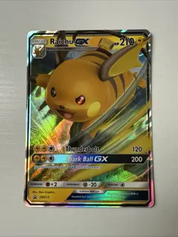 Raichu GX SM213 - NM Promo Rare Pokemon Card - Image 1