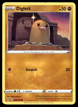Diglett 84/189 Pokemon Card Darkness Ablaze Common 50 HP Lightly Played GI - Image 1
