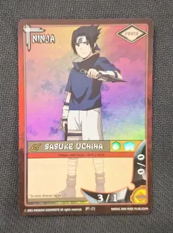 NARUTO CARD GAME Sasuke Uchiha NI-02 FOIL NM - Image 1