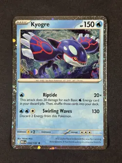 Kyogre (Cosmos Holo) 034/132 Holo Rare Miscellaneous Cards & Products Pokemon NM - Image 1