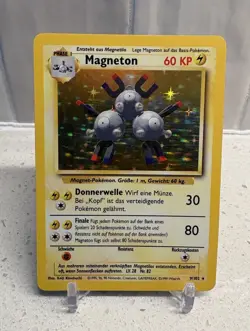 Pokemon Card TCG Magneton Base Set 9/102 Holo Rare German Vintage - Image 1
