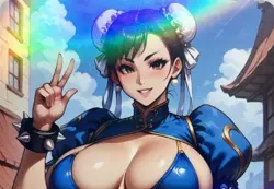 Goddess Story - Street Fighter Chun Li Double Sided Holo Waifu Trading Card - Image 1