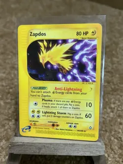Pokemon Zapdos 44/147 Non Holo Base Card Rare EX Aquapolis 2002 Near Mint - Image 1