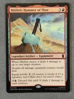 Mjolnir, Hammer of Thor - 146 - NM - Marvel Super Heroes - Foil - Mtg - Mythic - Image 1