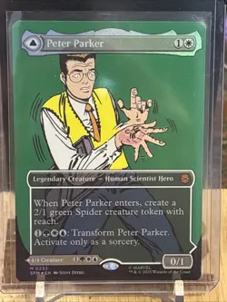 Peter Parker (0232) (Borderless) 232 Marvel's Spider-Man Magic: The Gathering NM - Image 1