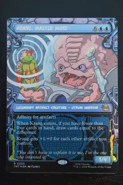 Magic The Gathering MTG KRANG, MASTER MIND FOIL TMNT MP Moderately Played - Image 1