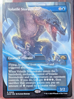 2024 MAGIC THE GATHERING MODERN HORIZONS 3 BORDERLESS #0329 VOLATILE STORMDRAKE - Image 1